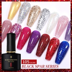 Imagen de BORN PRETTY 10ml 105 Colors Glitter Sequins Nail Gel Polish Varnish Manicure Soak Off UV Gel Nail Gel Polish Base Top Coat