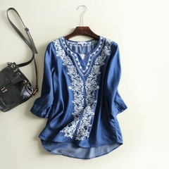 blusa azul - Catalogo Godín 