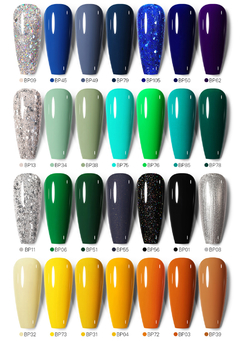 BORN PRETTY 10ml 105 Colors Glitter Sequins Nail Gel Polish Varnish Manicure Soak Off UV Gel Nail Gel Polish Base Top Coat - Catalogo Godín 