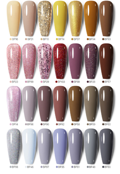 BORN PRETTY 10ml 105 Colors Glitter Sequins Nail Gel Polish Varnish Manicure Soak Off UV Gel Nail Gel Polish Base Top Coat - Catalogo Godín 