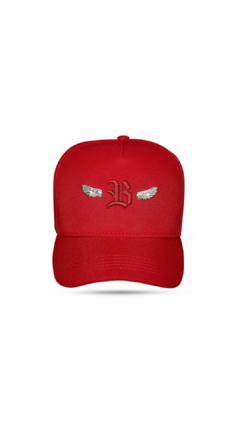 Boné Vermelho Snapback B Wings Prata