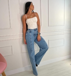 Calça pantalona jeans