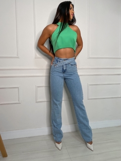 Calça wide leg cós - byjt