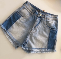 Short jeans bicolor - comprar online