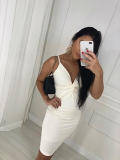 Vestido canelado nó - comprar online