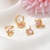 Set x4 Aros Pink - Cobre chapado en oro - comprar online