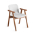 Cadeira Match Fixa Pé Palito com Braço de Madeira Envernizada Cavaletti - (Cód. 6119) - Itumex Mobiliário Corporativo