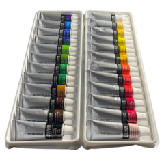 Set Daler Rowney con 24 acuarelas en tubo de 12ml en internet