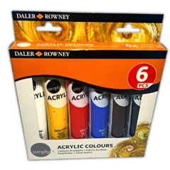 Set de 6 pinturas acrílicas Daler Rowney en internet