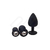 Kit de Plug Para Estimulação Anal de Silicone Diamante - Preto - comprar online