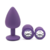 Kit de Plug para Estimulação Anal de Silicone Diamante - Lilás - comprar online