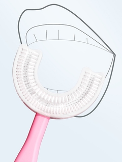 Escovas para os dentinhos de silicone, crianças e bebês, cuidados orais em formato de - U , limpeza dos dentes dos 2-12 anos