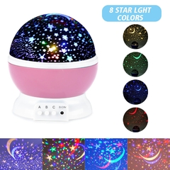 Galaxy projetor giratório, luz noturna de LED, planetário no quarto de criança, com estrelas, lua e lâmpada. - comprar online