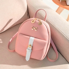 Mini mochila feminina de couro, mochila bonito, graciosa bagpack. - comprar online