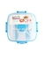 LUNCHERA HERMETICA DIVISORA CUADRADA DOBLE BPA FREE CON CUBIERTOS 1700 ML - comprar online