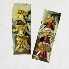 Art.10145 Blister campanas x3 "Feliz Navidad"