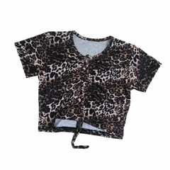 Art.1293 Remera modal frunce animal print - comprar online