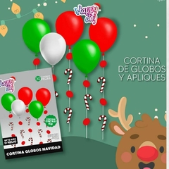 Art.1897 Cortina globos navidad