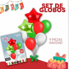 Art.6229 Set globos navidad x9 piezas