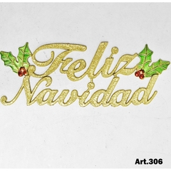 Art 306 Adorno Felíz Navidad p/puerta