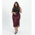 Saia Plus Size Midi Com Cinto Moda Evangélica com Fenda