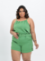 Conjunto Alfaiataria Plus Size Blusa Short E Cinto - loja online