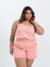 Conjunto Alfaiataria Plus Size Blusa Short E Cinto - loja online