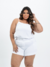 Conjunto Alfaiataria Plus Size Blusa Short E Cinto na internet