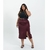 Saia Plus Size Midi Com Cinto Moda Evangélica com Fenda - loja online