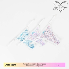 1360- Tanga Regulable Microfibra Mariposa- PACK X 3 - comprar online