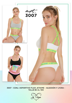 3007 N- Conjunto deportivo Top y Cola less Fluo - Jetaime Oficial