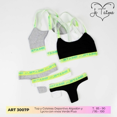 3007 N- Conjunto deportivo Top y Cola less Fluo - comprar online