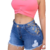 Short jeans com lycra - corrente nas laterais 153888-Indy