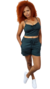 Conjunto Short e Cropped verde 103237-VBGirls - comprar online