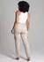 Calça feminina bege modelagem reta sarja 277670 - Sawary - rmbellafashion