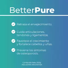 Suplemento Better Pure Colágeno Hidrolizado 300g X3 Potes - comprar online