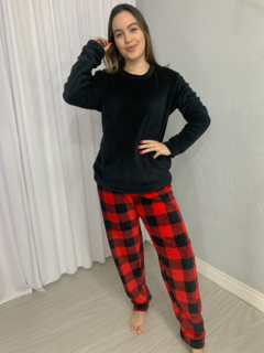 Calca deals pijama preta