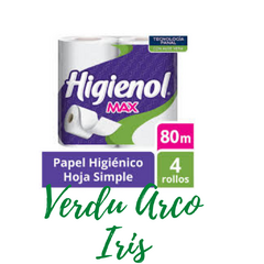 Papel Higienico Higienol Max 80 metros 4 Rollos