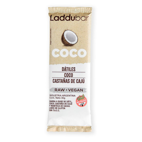 Laddubar Barras COCO Datiles Coco Cacao x 30 g GOLDEN MONKEY