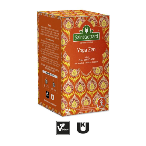 YOGA ZEN - sabor Chai Especiado (20 saquitos x unidad) x 40g - Saint Gottard
