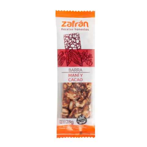 Barra de Cereal sabor Maní y Cacao x 28 g - Zafran