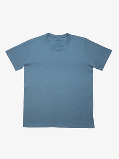 CAMISETA ALGODÃO ORGÂNICO - AZUL - MASC - YARIPO - Loja Online | Moda consciente