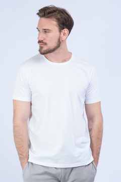 CAMISETA ALGODÃO ORGÂNICO - BRANCO - MASC - YARIPO - Loja Online | Moda consciente