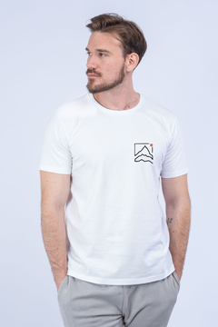 CAMISETA ESTAMPADA YARIPO ALGODÃO ORGÂNICO - BRANCO - MASC