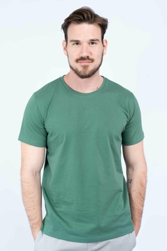 CAMISETA ALGODÃO ORGÂNICO - VERDE INTENSE - MASC