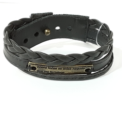 Pulseira couro Masculina - Atmosfera Presentes