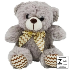 Urso De Pelúcia C/ Laço 17cm