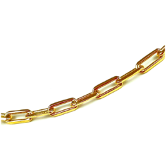 Choker Elos Retangulares Banhado em Ouro 18K - comprar online