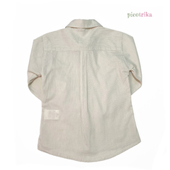 Camisa Social Creme Risca Giz - loja online