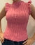 Blusa de fio Rosa médio regata